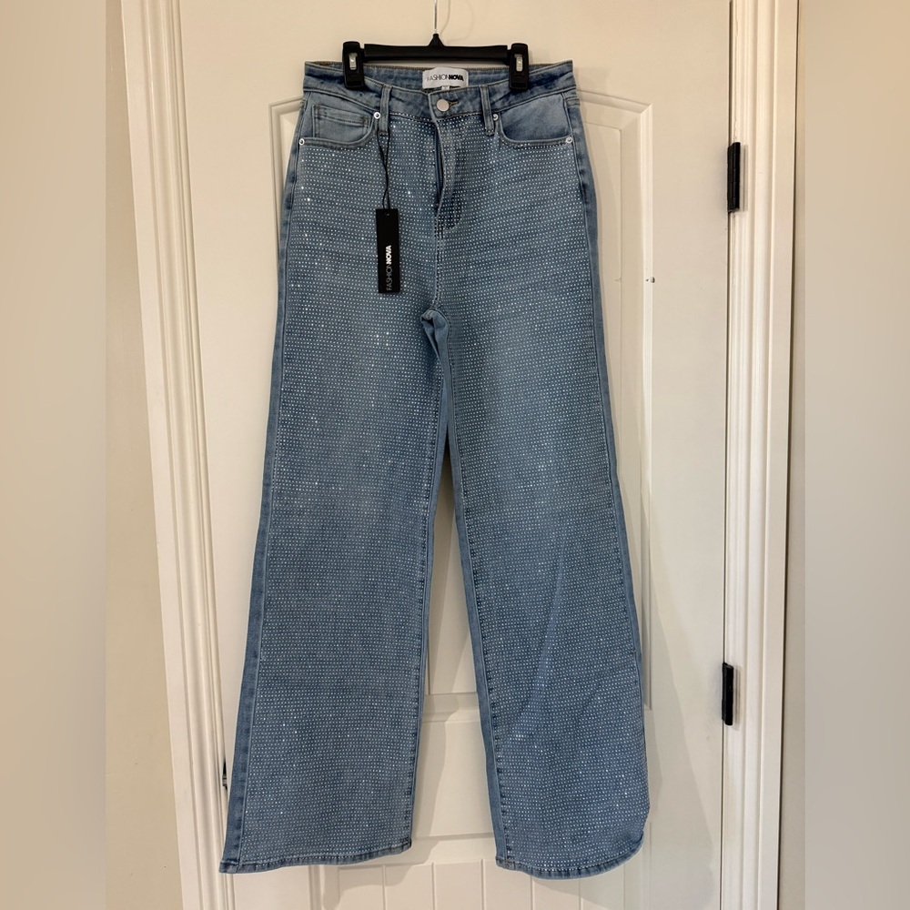 Fashion Nova Light Blue Flare Jeans
